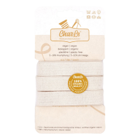 2 m Bio Einziehgummiband - 18 mm - ecru - leicht